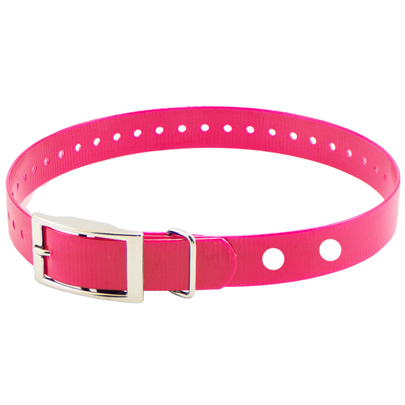 Hi-Flex 1" 2-Hole Pink Replacement Collar Strap