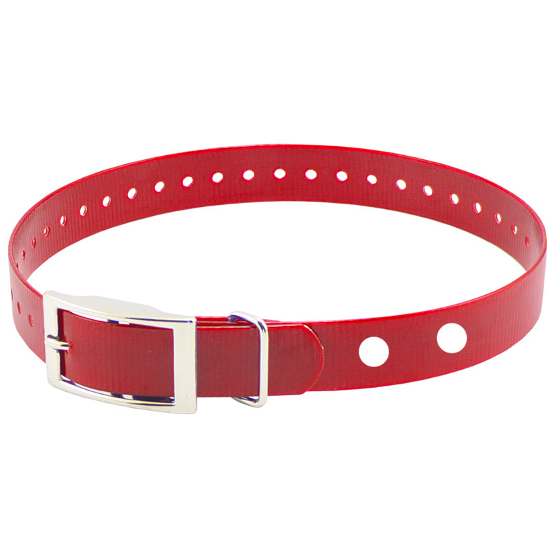 Hi-Flex 1" 2-Hole Red Replacement Collar Strap