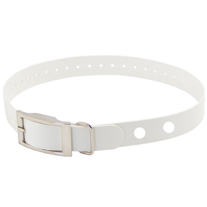 Hi-Flex 1" 2-Hole White Replacement Collar Strap