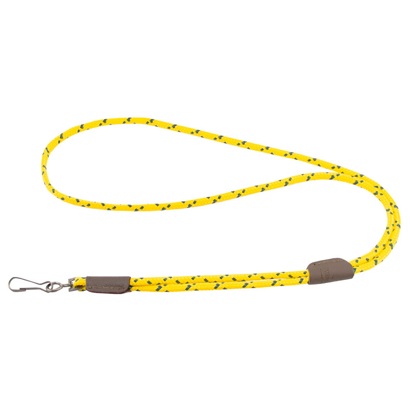 Hi-Viz Yellow Mendota Premium Solid Braid Lanyard