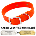 HUNTER ORANGE BIGGER DAWG 1 1/2 in. Biothane Standard Collar