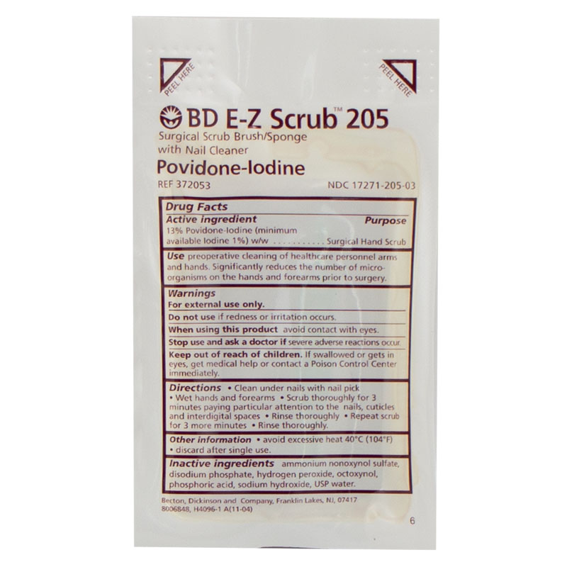 Iodine Scrub Brush/Sponge