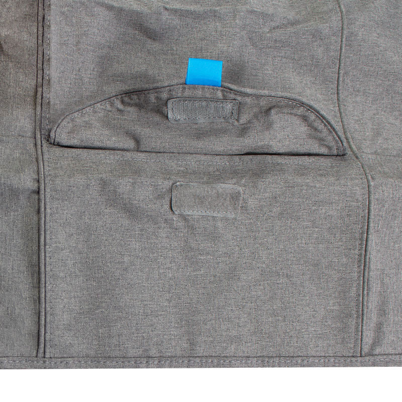 MOPIX Kurgo Heather Bench Seat Cover Bottom Pocket Detail.