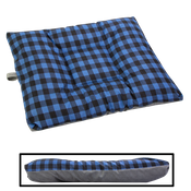  shop LARGE Bizzy Beds&#174; Dog Bed with Zipper -- Buffalo Plaid Blue / Gray Two-Tone