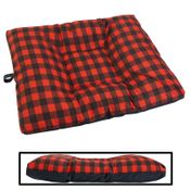  shop LARGE Bizzy Beds&#174; Dog Bed with Zipper -- Buffalo Plaid Red / Black Two-Tone