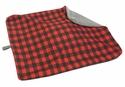LARGE Bizzy Beds®  Replacement Cover -- Buffalo Plaid Red / Fog Two-Tone
