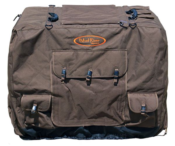 Large Extended Brown Dixie Insulated Kennel Cover by Mud River. 192.00