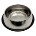 Large Stainless Steel No-Tip Dog Food & Water Bowl #8304 -- approx 96 oz.