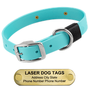  shop LASER BIG DAWG -- SKY BLUE 1 in. Biothane Standard Collar