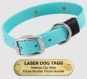 LASER BIG DAWG -- SKY BLUE 1 in. Biothane Standard Collar