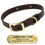 LASER Brass Dawg -- CHOCOLATE BROWN 1 in. Biothane Standard Collar