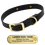 LASER Brass Dawg -- BLACK 1 in. Biothane Standard Collar