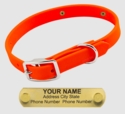 Little LASER Dawg -- HUNTER ORANGE 3/4 in. Biothane Standard Collar
