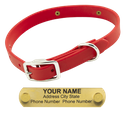 Little LASER Dawg -- CHERRY RED 3/4 in. Biothane Standard Collar