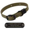 STEALTH Dawg -- OLIVE GREEN 1 in. Biothane Standard Dog Collar with Black Hardware