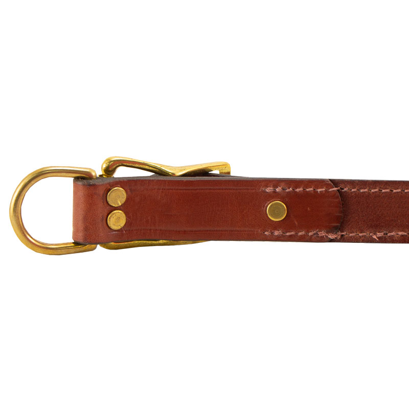 Leather Collar Back of Buckle Detail