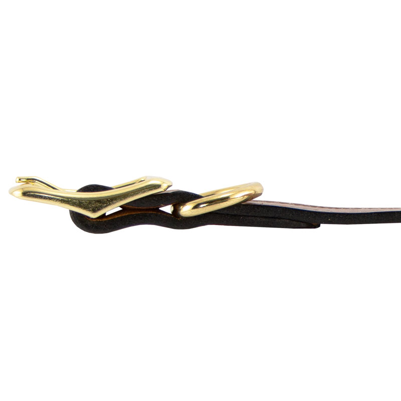 Leather Dog Collar Buckle Edge Detail