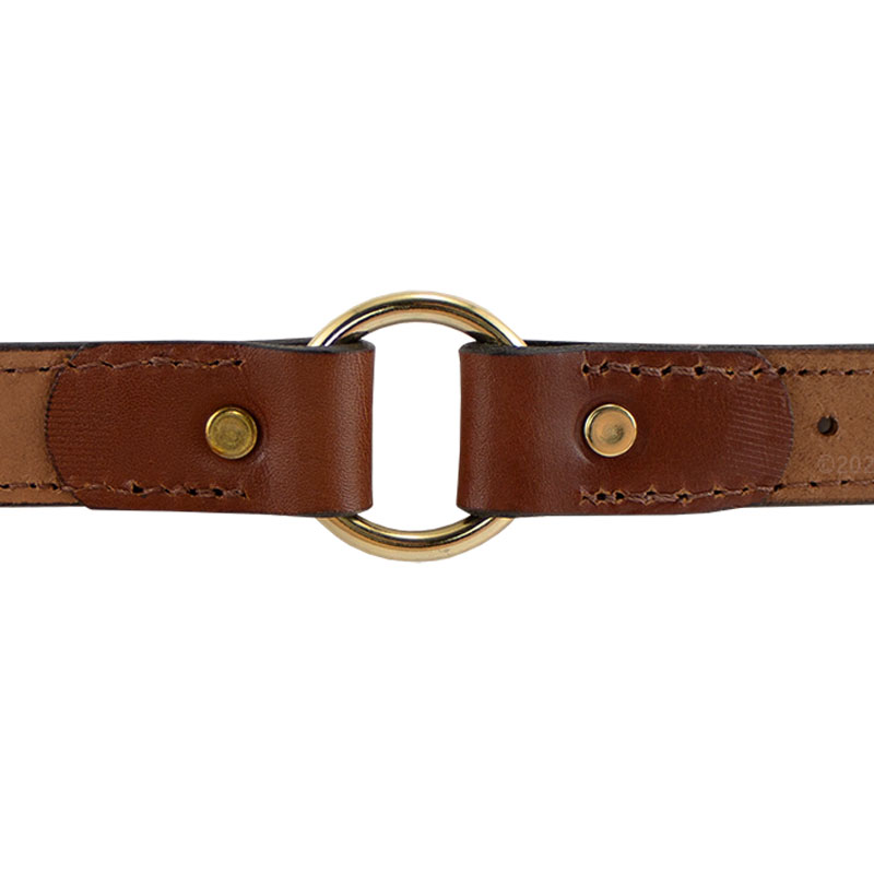 Leather Dog Collar Inside Center Ring Detail