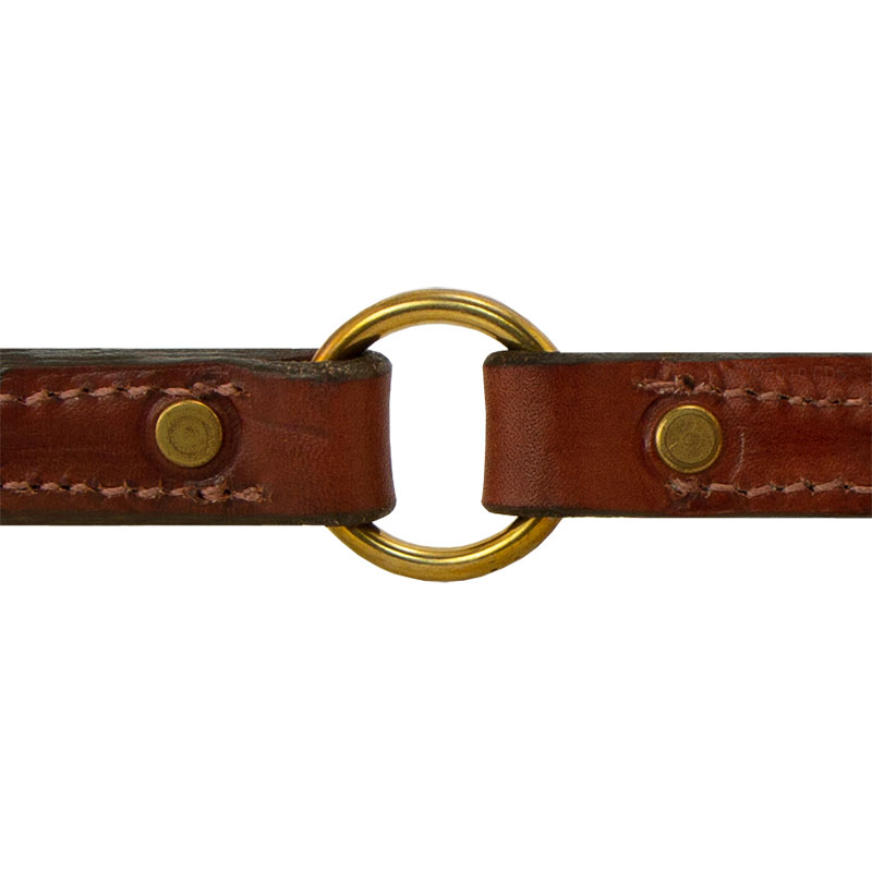 Leather Collar Outside Center Ring Detail