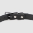 Black Leather Dog Collar Back of Buckle Detail