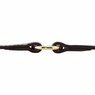 Leather Dog Collar Center Ring Edge Detail
