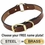 Leather Dog Collar with Name Plate