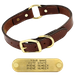 Leather Dog Collar with Stamped Name Plate