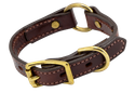 3/4 in. Mendota Hunt Dog Leather O-Ring Puppy Collar -- 10/12 in. Neck