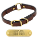 3/4 in. Leather Puppy Collar with Name Plate