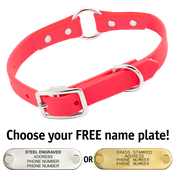  shop THE little DAWG -- HOT PINK 3/4 in. Biothane O-Ring Collar -- 15 in. Neck