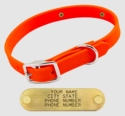 THE little DAWG -- HUNTER ORANGE 3/4 in. Biothane Standard Collar
