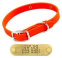 THE little DAWG -- HUNTER ORANGE 3/4 in. Biothane Standard Collar