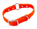 THE little DAWG -- HUNTER ORANGE 3/4 in. Biothane O-Ring Collar -- 13 in. Neck