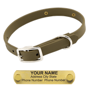  shop Little LASER Dawg -- OLIVE GREEN 3/4 in. Biothane Standard Collar