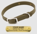 Little LASER Dawg -- OLIVE GREEN 3/4 in. Biothane Standard Collar