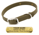 Little LASER Dawg -- OLIVE GREEN 3/4 in. Biothane Standard Collar