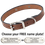 MAHOGANY The Belle Deluxe Leather Standard Dog Collar