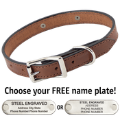  shop MAHOGANY The Belle Deluxe Leather Standard Dog Collar