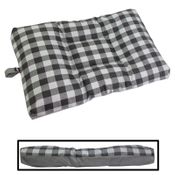  shop MEDIUM Bizzy Beds&#174; Dog Bed with Zipper -- Buffalo Plaid Black / Gray Two-Tone