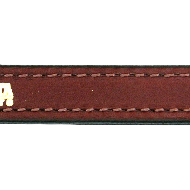 Mendota 12 in. Leather Steady Tab Inside Stitching Detail