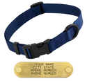 NAVY BLUE LONG 1 in. QUICK DAWG Nylon Quick Release Collar