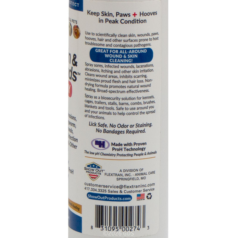 Show Out Wound Spray Label