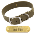 OLIVE GREEN BIGGER DAWG 1 1/2 in. Biothane Standard Collar
