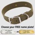 OLIVE GREEN BIGGER DAWG 1 1/2 in. Biothane Standard Collar