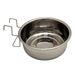 Medium Stainless Steel Kennel Cup with Hanger -- approx 60 oz.