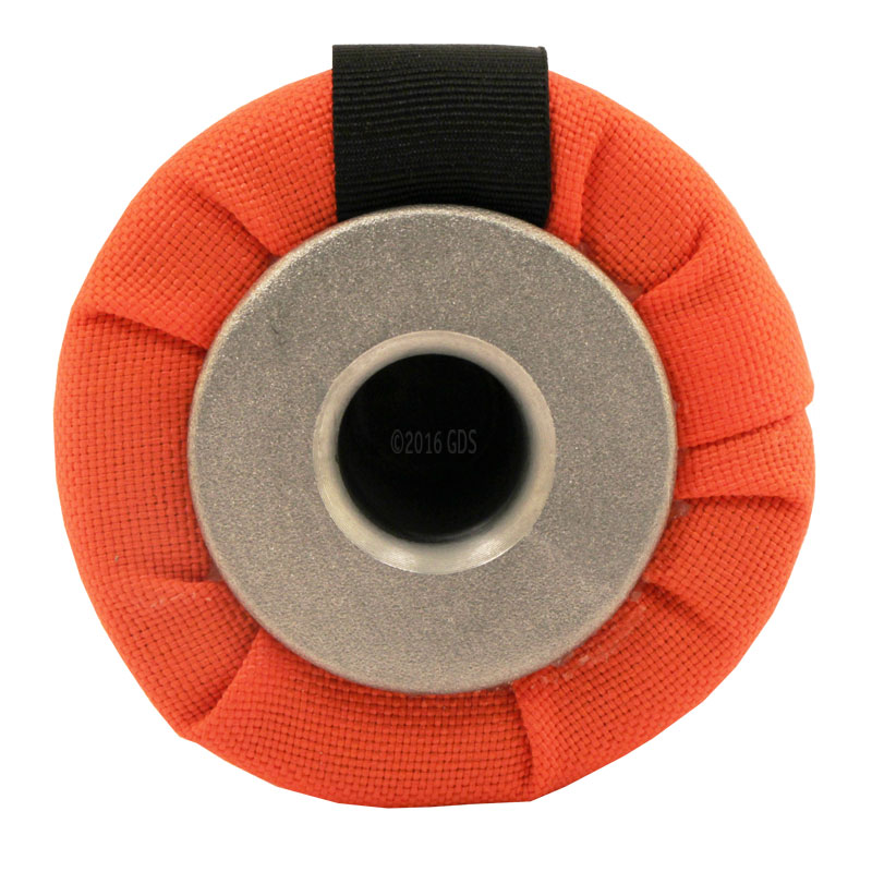 Orange Flutter Launcher Dummy with Black Streamer Bottom View