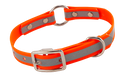 HUNTER ORANGE little dawg VISIBILITY 3/4 in. Biothane Puppy & Small Dog O-Ring Collar -- 13 in. Neck