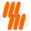 ORANGE PAC Posi-Grip Knobby SOFT Plastic Dummy -- 6 Pack