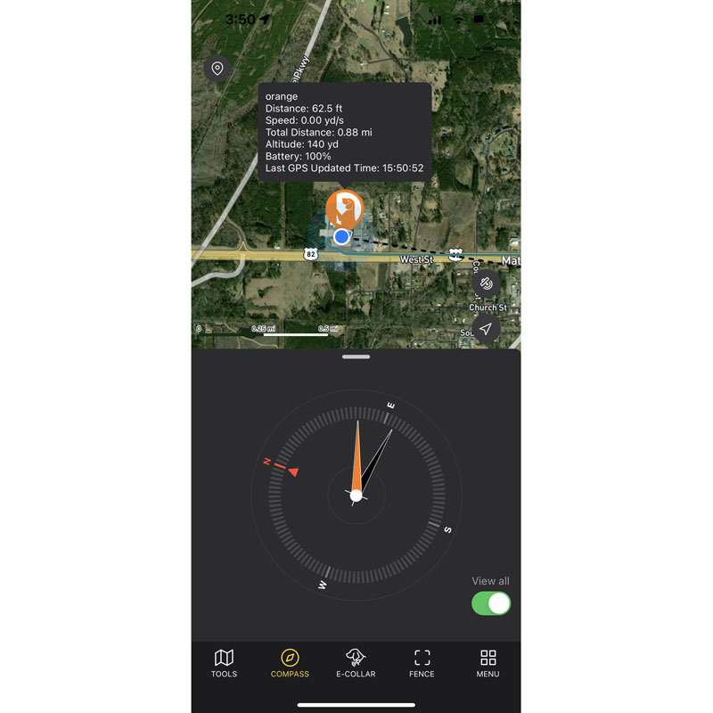 Pathfinder 2 Compass Screen