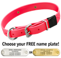 HOT PINK BIG DAWG 1 in. Biothane D-End Collar